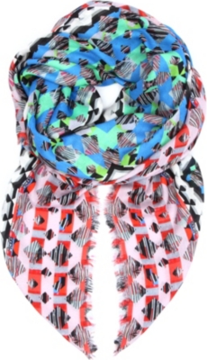 PETER PILOTTO Printed scarf (Blue