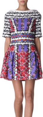 PETER PILOTTO Printed silk-blend dress (Red