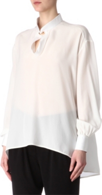 VIONNET Stud-collar blouse
