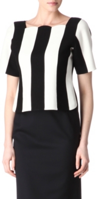 MARC JACOBS Striped scalloped top