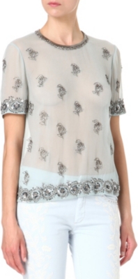 ISABEL MARANT Sheer embroidered top