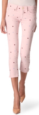 ISABEL MARANT Embroidered cropped jeans