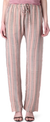 ISABEL MARANT Star-print silk trousers
