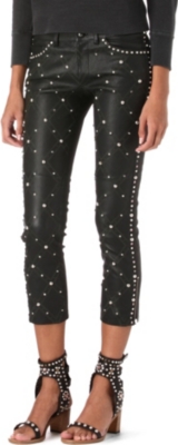 ISABEL MARANT Duncan studded leather trousers