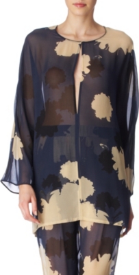 3.1 PHILLIP LIM Blossom-print kaftan (Navy