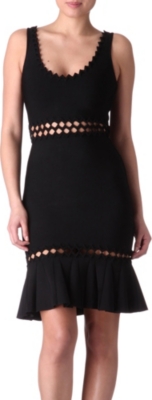 HERVE LEGER Cut-out bandage dress