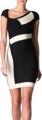 HERVE LEGER Colour-block dress