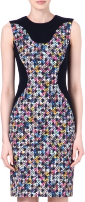 ERDEM Jena checked contour dress