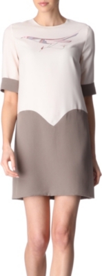 VICTORIA VICTORIA BECKHAM Bird-print dress