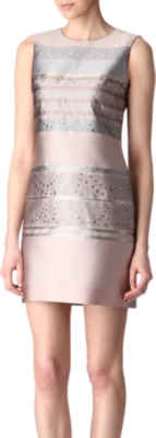 VICTORIA VICTORIA BECKHAM Sleeveless stripe jacquard dress