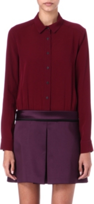 VICTORIA VICTORIA BECKHAM Crepe and satin shirt dress