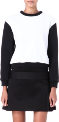 VICTORIA VICTORIA BECKHAM Neoprene and satin jumper dress