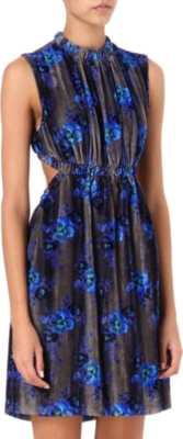 CHRISTOPHER KANE Floral cut-out velvet dress