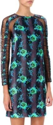 CHRISTOPHER KANE Velvet and mesh dress