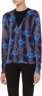 CHRISTOPHER KANE Floral knitted-silk cardigan