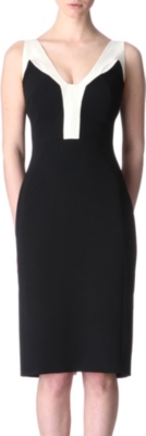 ANTONIO BERARDI Two-tone crepe dress