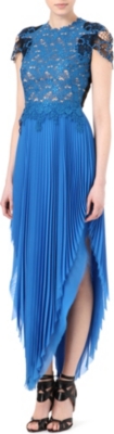 MARIOS SCHWAB Lace and chiffon dress