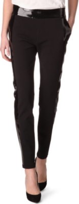 LES CHIFFONIERS Patent-panel trousers