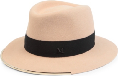 MAISON MICHEL Beanche trilby hat