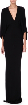 ANTONIO BERARDI V-neck crepe-jersey gown