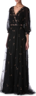 VALENTINO Embroidered lace gown