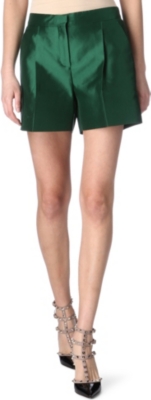 VALENTINO Silk-twill shorts
