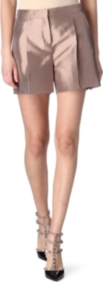 VALENTINO Silk-twill shorts