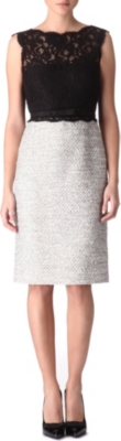VALENTINO Tweed and lace dress