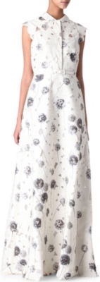 VALENTINO Dandelion-print gown