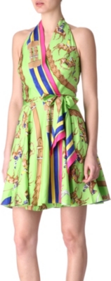 RALPH LAUREN Printed silk dress