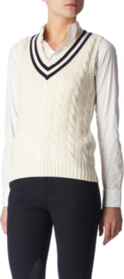 RALPH LAUREN Wimbledon cable-knit top (Herbal milk w/b