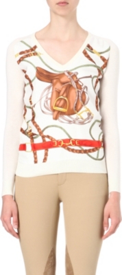 RALPH LAUREN Silk-panel sweatshirt
