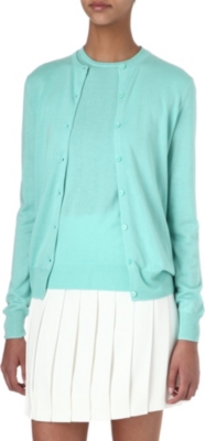 RALPH LAUREN Knitted silk-cashmere cardigan