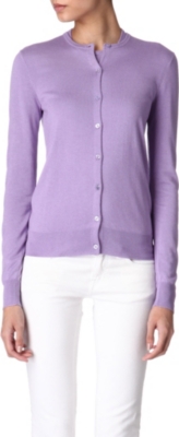 RALPH LAUREN Knitted silk-cashmere cardigan