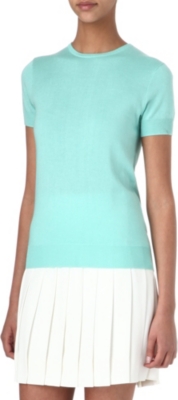 RALPH LAUREN Knitted silk-cashmere top