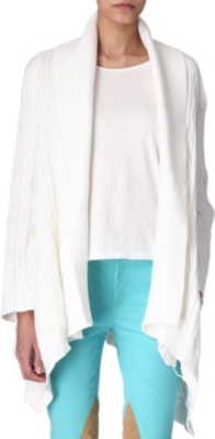 RALPH LAUREN Draped cable-knit cardigan