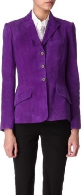 RALPH LAUREN Suede Custom Riding jacket
