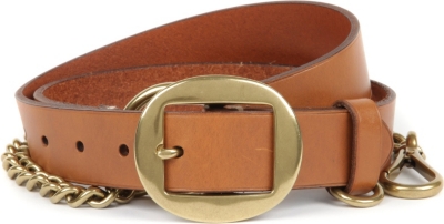 RALPH LAUREN Vachetta stirrup-chain belt