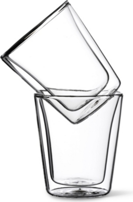 BODUM Double wall set of two glass mugs