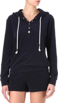 JUICY COUTURE Henley towelling hoody