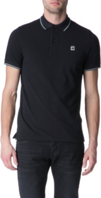 G STAR Stripe-tipping polo shirt
