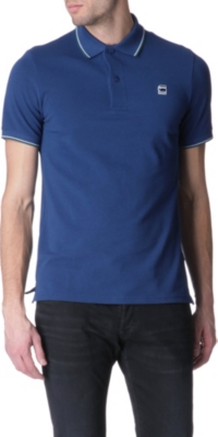 G STAR Stripe-tipping polo shirt