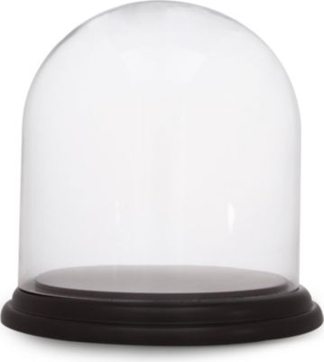 ONE WORLD Glass dome with wooden base 25cm