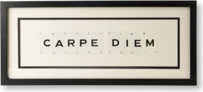 VINTAGE PLAYING CARDS Carpe Diem frame