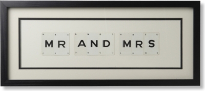 VINTAGE PLAYING CARDS Mr and Mrs frame
