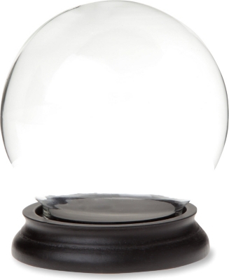 MISS ETOILE Small round glass dome with black base