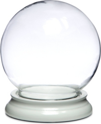 MISS ETOILE Small round glass dome with white base