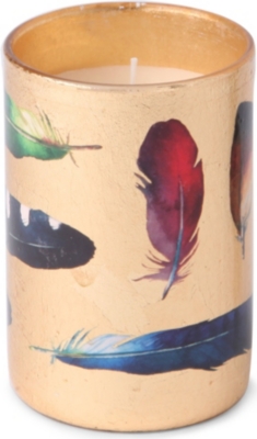 FRINGE Feather votive candle