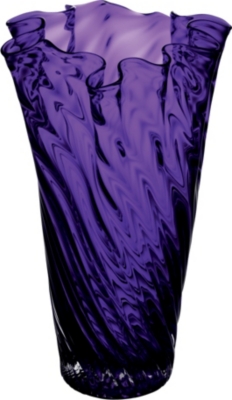 LSA Orietta Lilac twisted vase 35cm