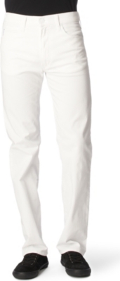 ARMANI JEANS Stretch-cotton chinos (White